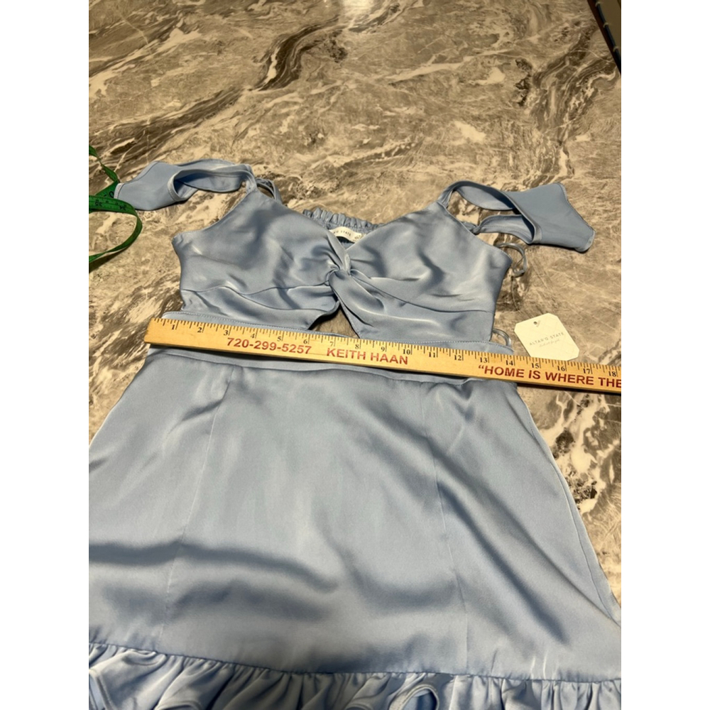 Altar'd State Alana Marie Light Blue Ruffle Maxi Dress - Picture 13 of 16